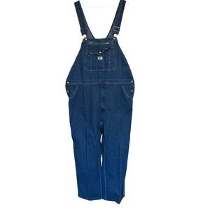 Liberty Mens Blue Denim Bib Overalls 44W x 30L Workwear Carpenter Utility Casual